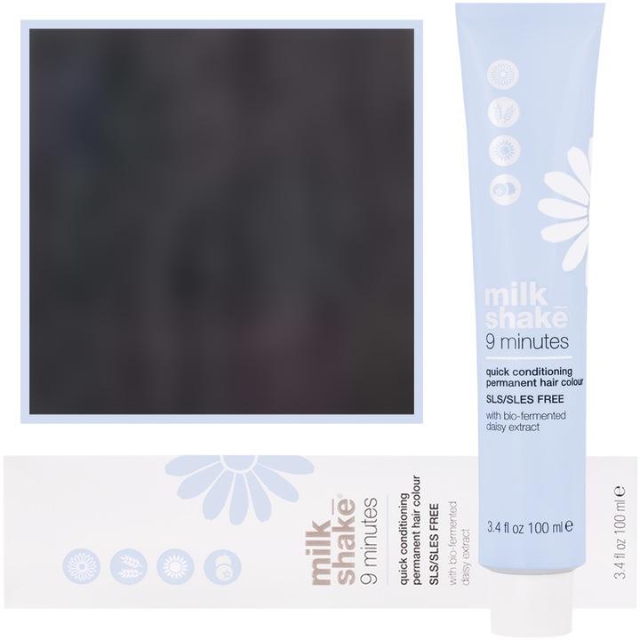 Vopsea de par Milk Shake 9 Minutes Quick Color 5.16 | 5AR, 100 ml, Gri Intens