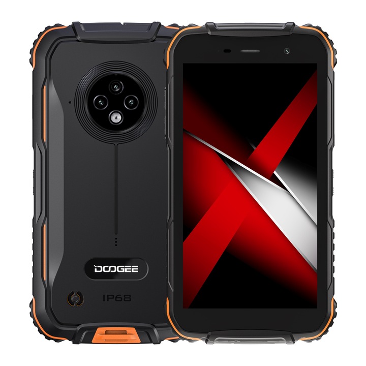 Телефон S35, Doogee, Android 10, 13Mp, 3GB, 16GB, оранжев