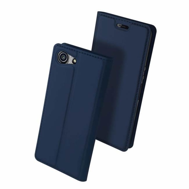 Husa Flip Compatibila cu Sony Xperia XZ4 Compact DUX Ducis Skin Pro Albastru Navy