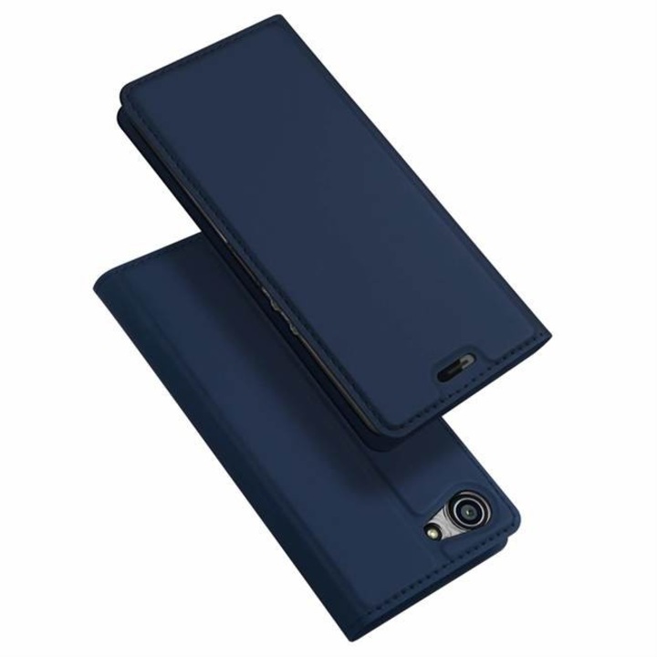 Husa Flip Compatibila cu Sony Xperia XZ4 Compact DUX Ducis Skin Pro Albastru Navy