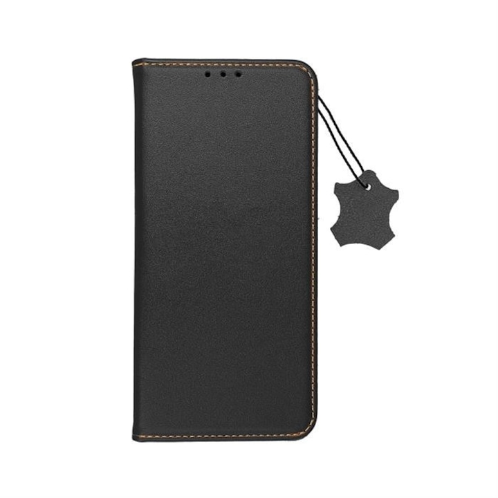 Forcell Smart Pro valódi bőr flip telefontok - Samsung Galaxy A32 LTE ( 4G ), Fekete