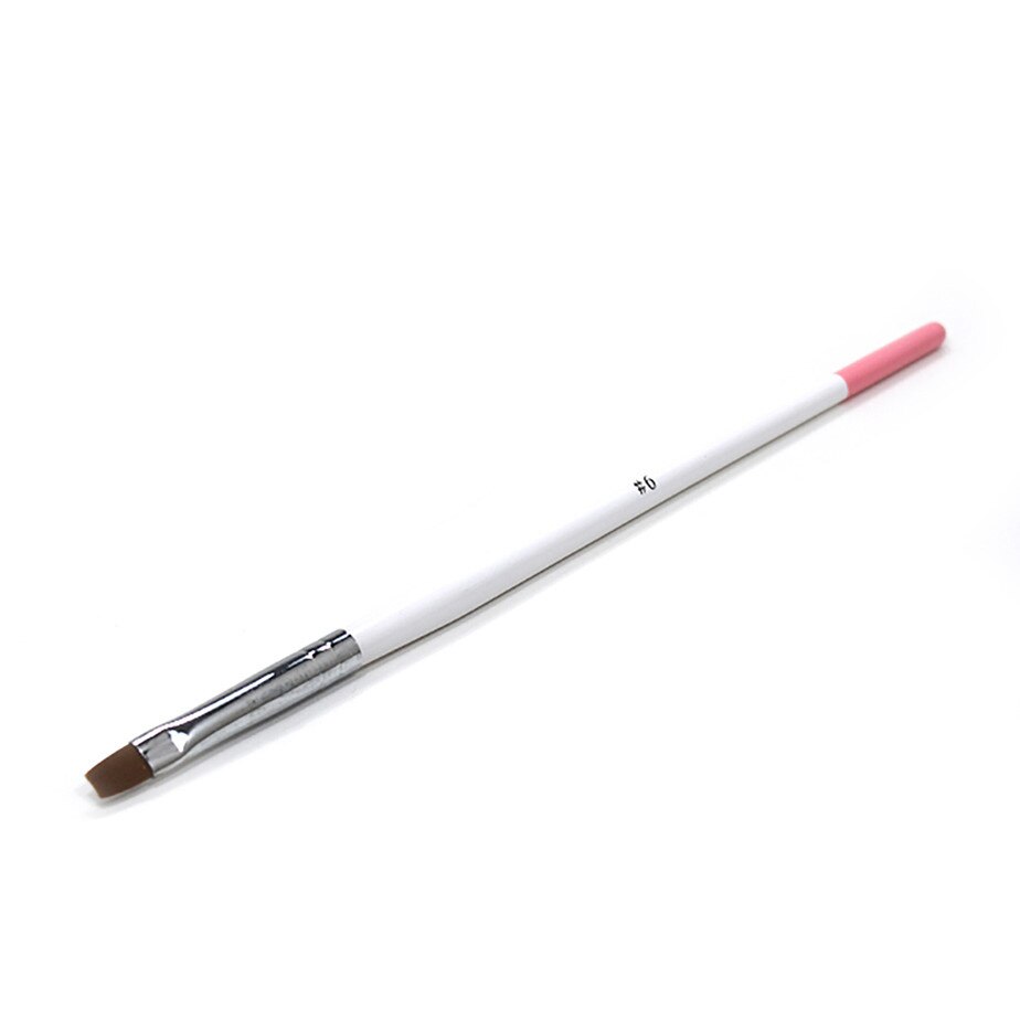 Pensula pentru unghii MoonbasaNails Gel Brush, Z021-6, Alb