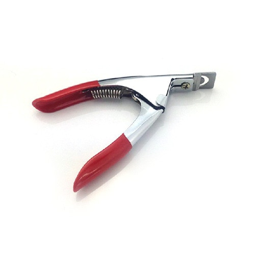 Cleste unghii tip ghilotina pentru tipsuri 053-R MoonbasaNails, Rosu