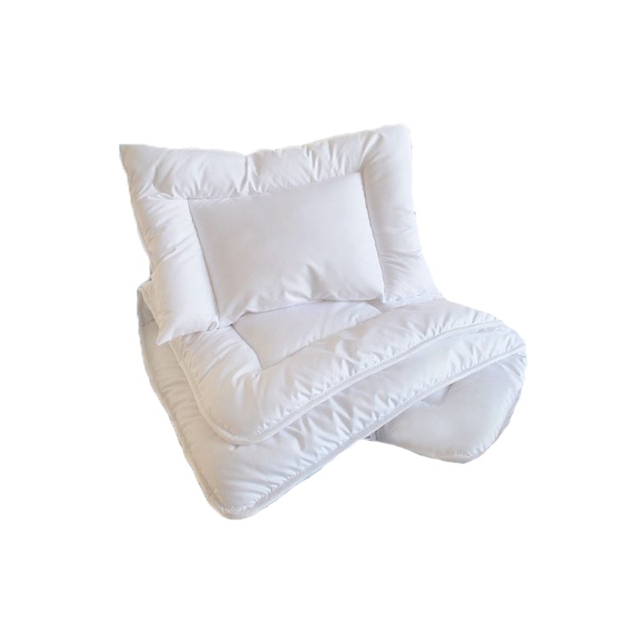 Детски спален комплект Vitamed LPP02 завивка и възглавница, Бял, 0 месеца+