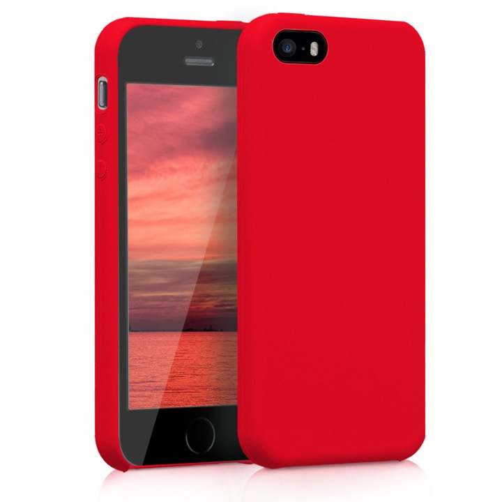 Telefontok Apple iPhone 5 / iPhone 5s / iPhone SE készülékhez, szilikon, piros, 42766.09
