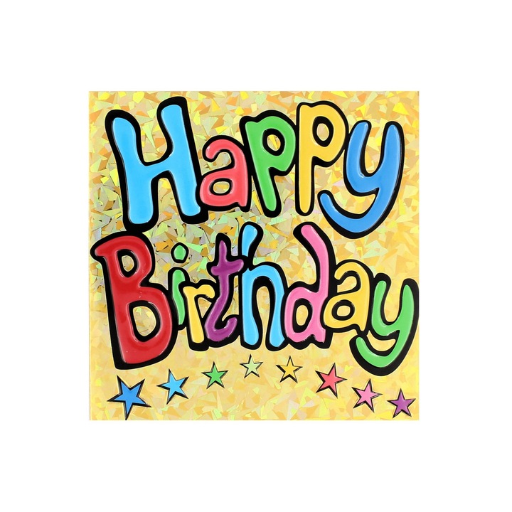 Felicitare Gold Happy Birthday