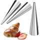 Set 8 conuri, duiuri, forme conice, rulouri, din inox pentru prajituri, cornulete sau cornete, marime mare 14cm, Onuvio™