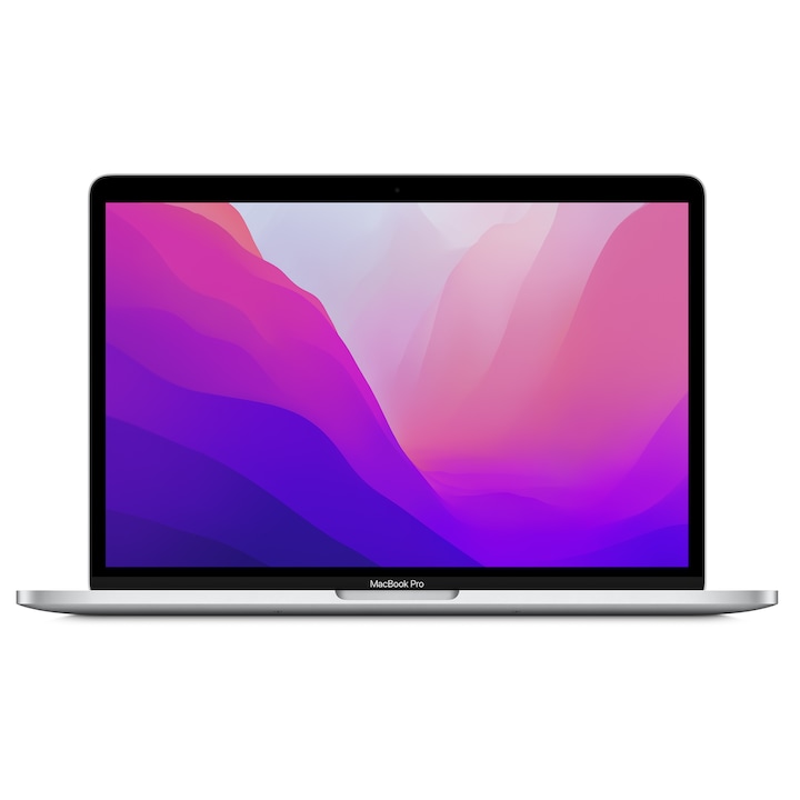 Apple MacBook Pro 13,3" laptop, Apple M2 chip 8 core CPU, 8GB, 256GB, Apple 10 core GPU, macOS, Magyar billentyűzet, Ezüst - 2022 (MNEP3MG/A)