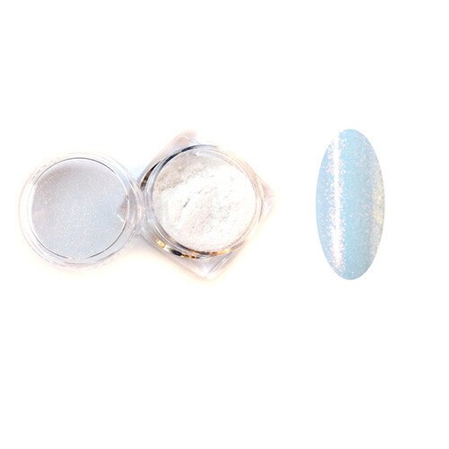 Pudra stralucitoare MoonbasaNails # 02, Argintiu