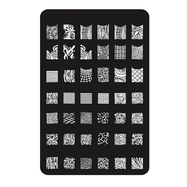 Matrita pentru decorarea unghiilor Moonbasa Nails, 9.5x14.5 cm, MLS-02