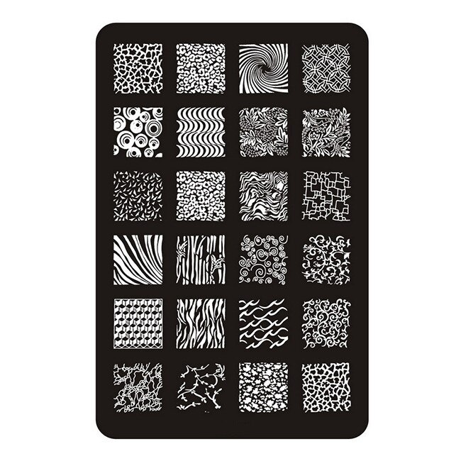 Matrita pentru decorarea unghiilor Moonbasa Nails, 9.5x14.5 cm, CK10