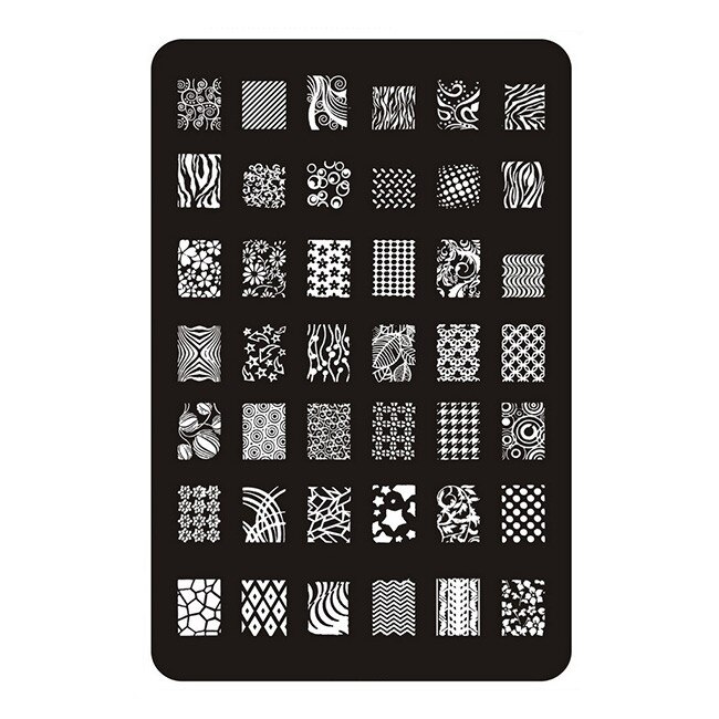 Matrita pentru decorarea unghiilor Moonbasa Nails, 9.5x14.5 cm, CK04