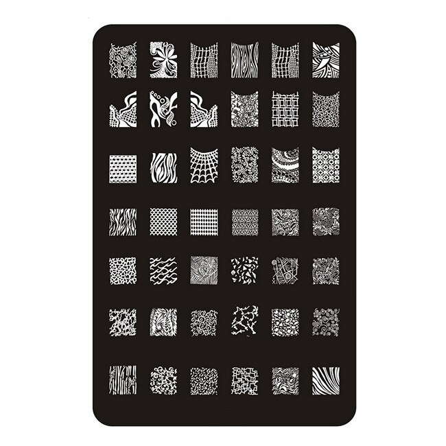Matrita pentru decorarea unghiilor Moonbasa Nails, 9.5x14.5 cm, CK02