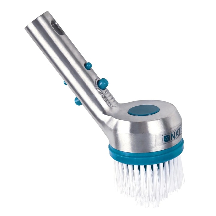 Ъглова четка за басейн, полипропилен, 7 см, синьо/сиво