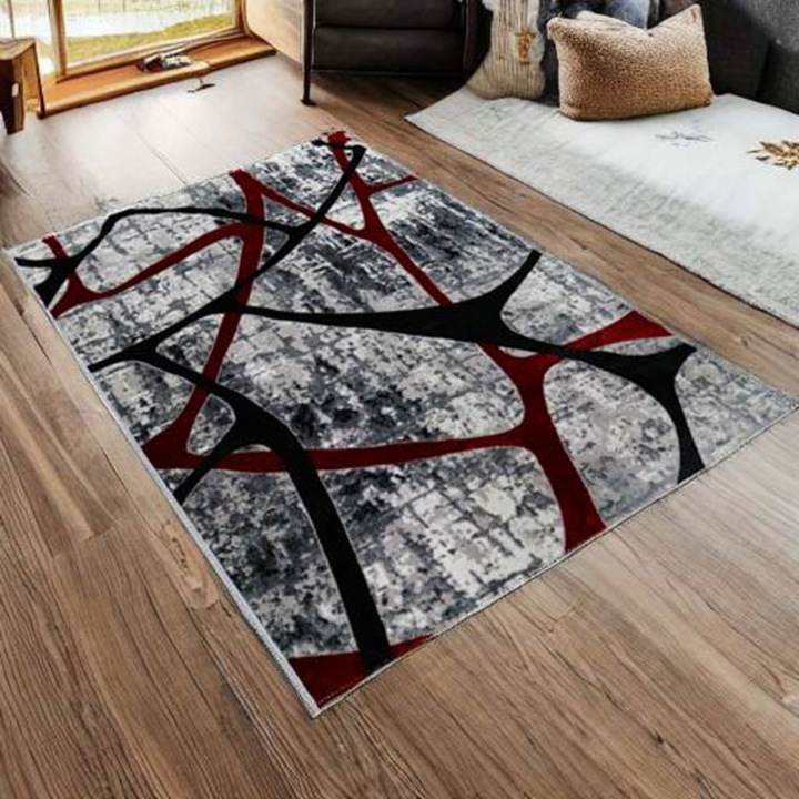 Covor Victoria 150x230 cm -0792 gri/rosu