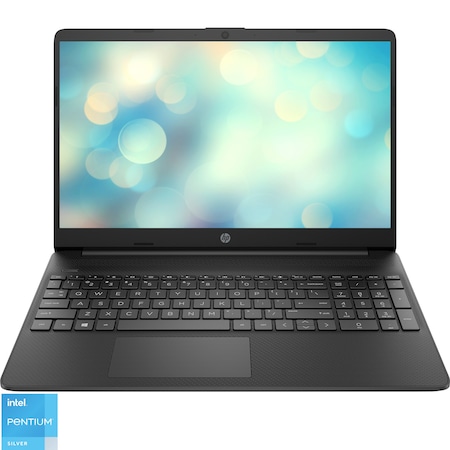 Laptop HP 15s-fq3012nq cu procesor Intel® Pentium® Silver N6000 pana la 3.30 GHz, 15.6", Full HD, 8GB, 256GB SSD, Intel® UHD Graphics, Free DOS, Black