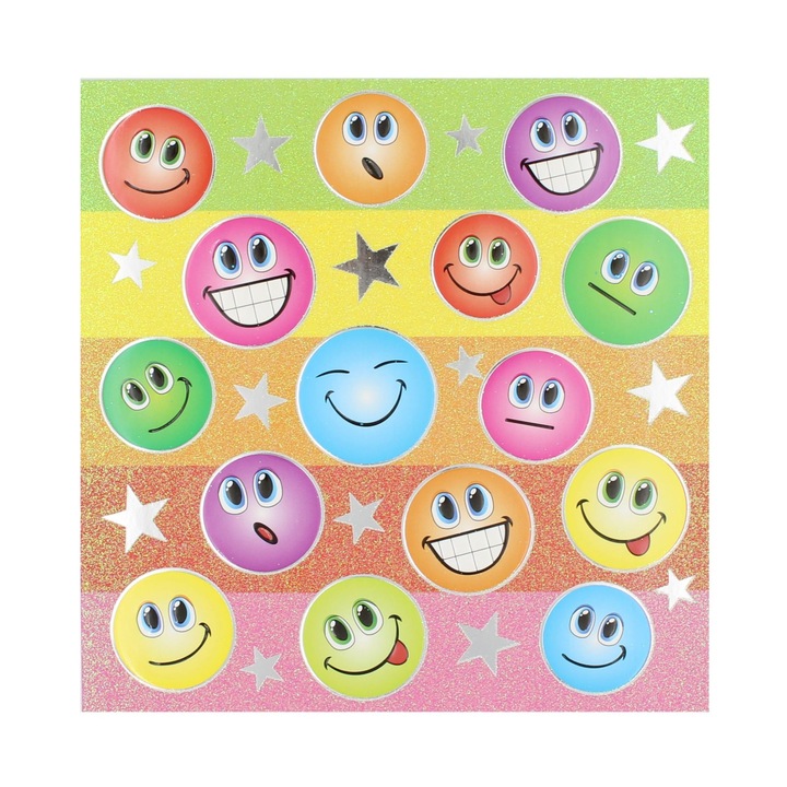 Картичка Premium Glitter Faces, 16 x 16 cm
