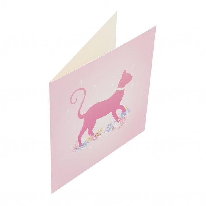 Премиум картичка Shimmering Cat, 16 x 16 cm