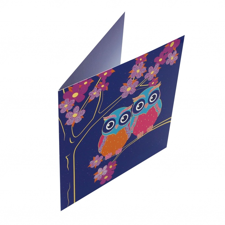 Премиум карта Vivid Owls, 16 x 16 cm