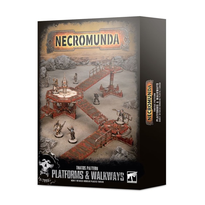 Games Workshop Warhammer 40k Thatos Pattern Platforms & Walkways terepfigura építőkészlet, 9 db, műanyag