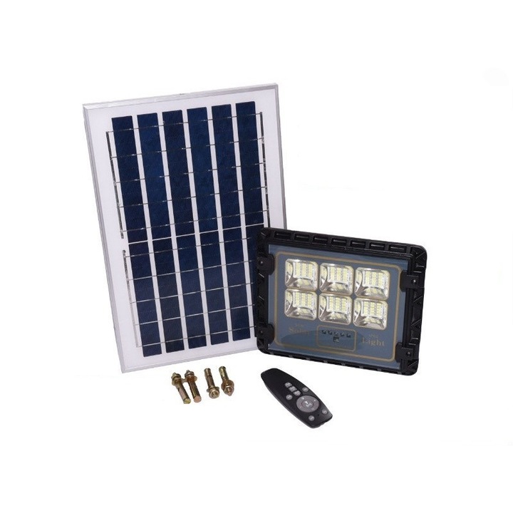 Proiector LED 50W cu Panou Solar – Iluminare Exterioara Eficienta pentru Gradina, Terasa si Spatii Comerciale