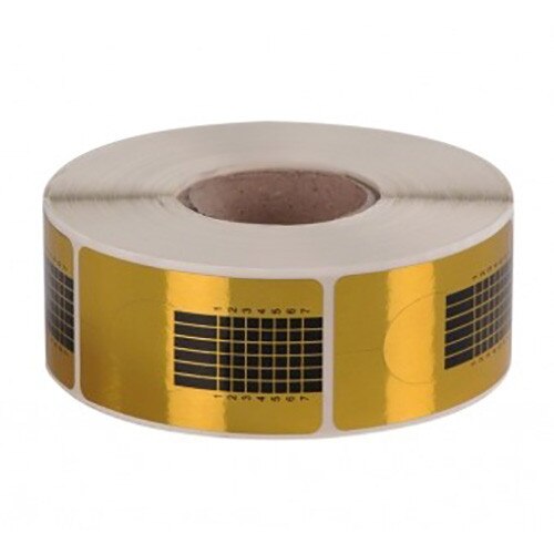 Rola cu 500 de sabloane pentru constructie unghii, MoonbasaNails, 014, Auriu