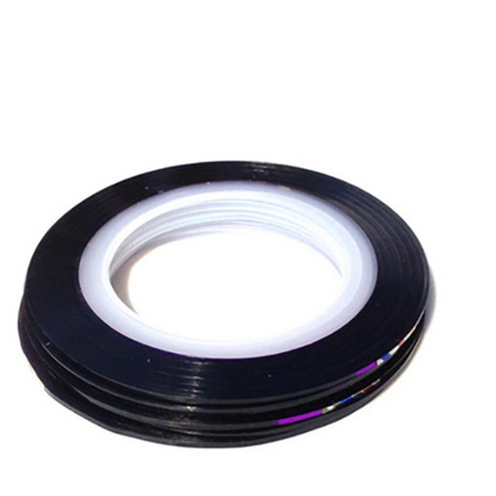 Banda decorativa pentru unghii artificiale, MoonbasaNails, 31, Violet fluorescent