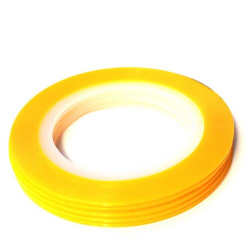 Banda decorativa pentru unghii artificiale, MoonbasaNails, 29, Galben fluorescent