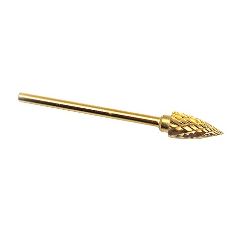 Cap carbid MoonbasaNails pentru pilirea unghiilor artificiale, 023-XC, Oval, Auriu