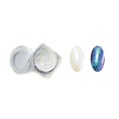 Pigment pentru unghii MoonbasaNails, Chameleon, 01, Turcoaz