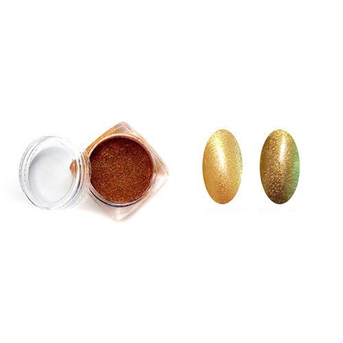 Pigment pentru unghii MoonbasaNails, Chameleon, 03, Bronz/Auriu