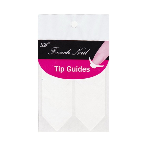 Sablon pentru manichiura French MoonbasaNails, Model 13, Alb