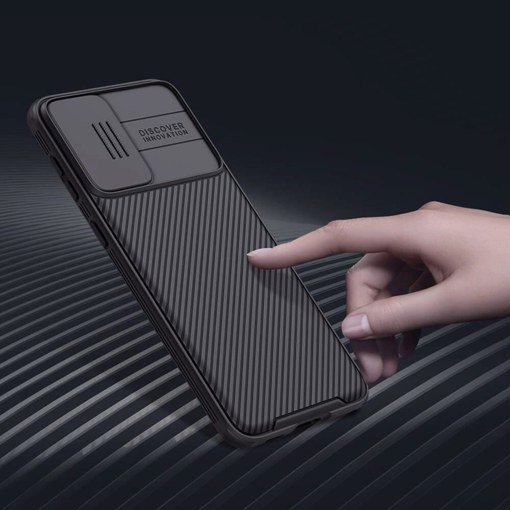 Husa Nillkin CamShield Pro, pentru Xiaomi 12 Pro, Protectie camera, Antisoc, Policarbonat/TPU, Negru