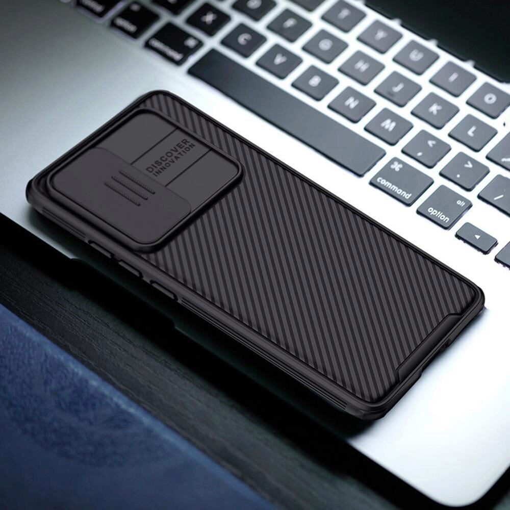 Husa Nillkin CamShield Pro, pentru Xiaomi 12 Pro, Protectie camera, Antisoc, Policarbonat/TPU, Negru