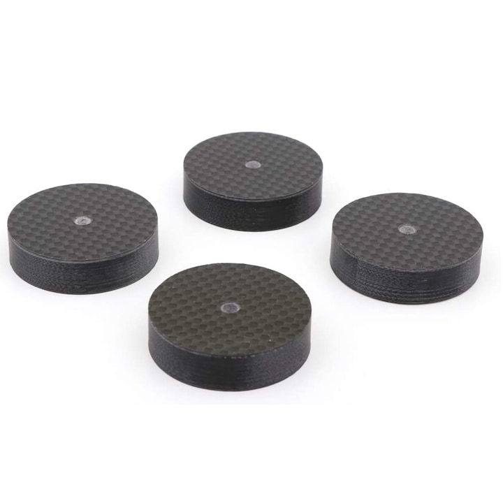 Set 4 Bucati Platforma Cilindru XSSH JD1, Anti-Vibratii, Izolator Model Fibra Carbon 50 x 10mm pentru Boxe, Subwoofer, Amplificator, CD-Player