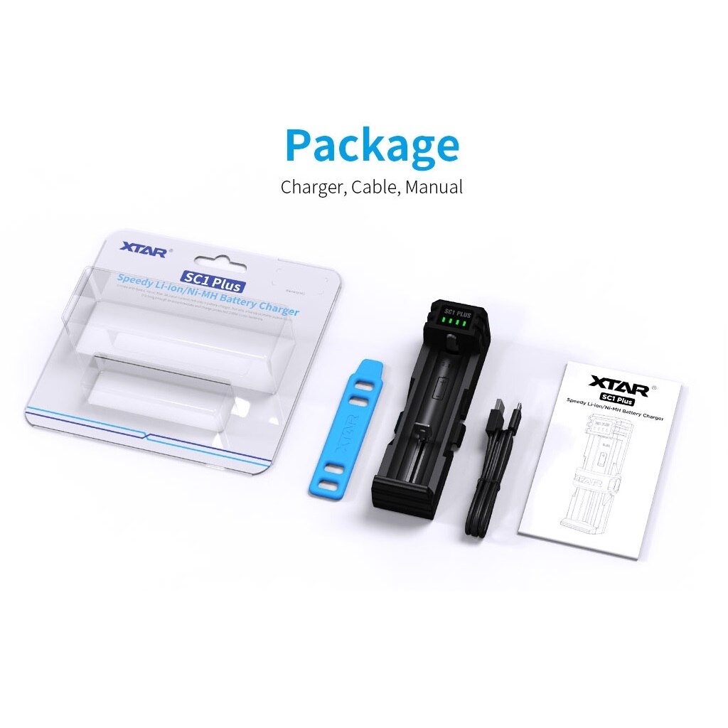 Зарядно устройство с един Xtar SC1 Plus порт с функция power bank, 3A ...