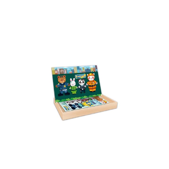 Puzzle magnetic educativ, 49 elemente, MalPlay 109444