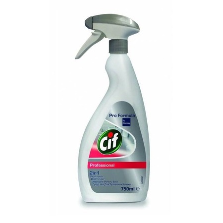 Solutie anticalcar pentru baie Cif Professional 2 in 1, 750ml