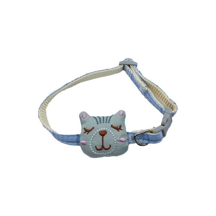 Kitty Cartoon nyakörv, macskáknak vagy kistestű kutyáknak, kényelmes, 23/33 cm, kék, Doty