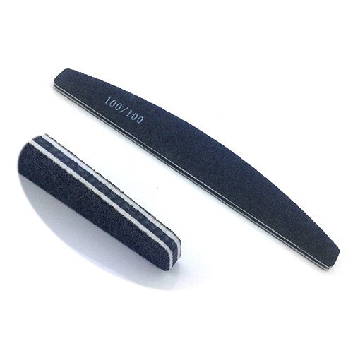 Pila de unghii MoonbasaNails, 100/100, Interior negru, Albastru