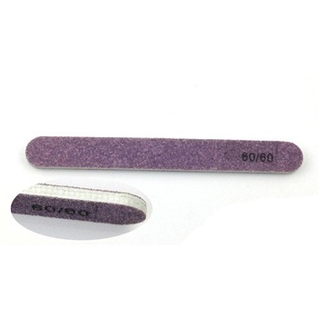 Pila dreapta pentru unghii MoonbasaNails, 60/60, Violet/Alb Pila dreapta pentru unghii MoonbasaNails, 60/60, Violet/Alb