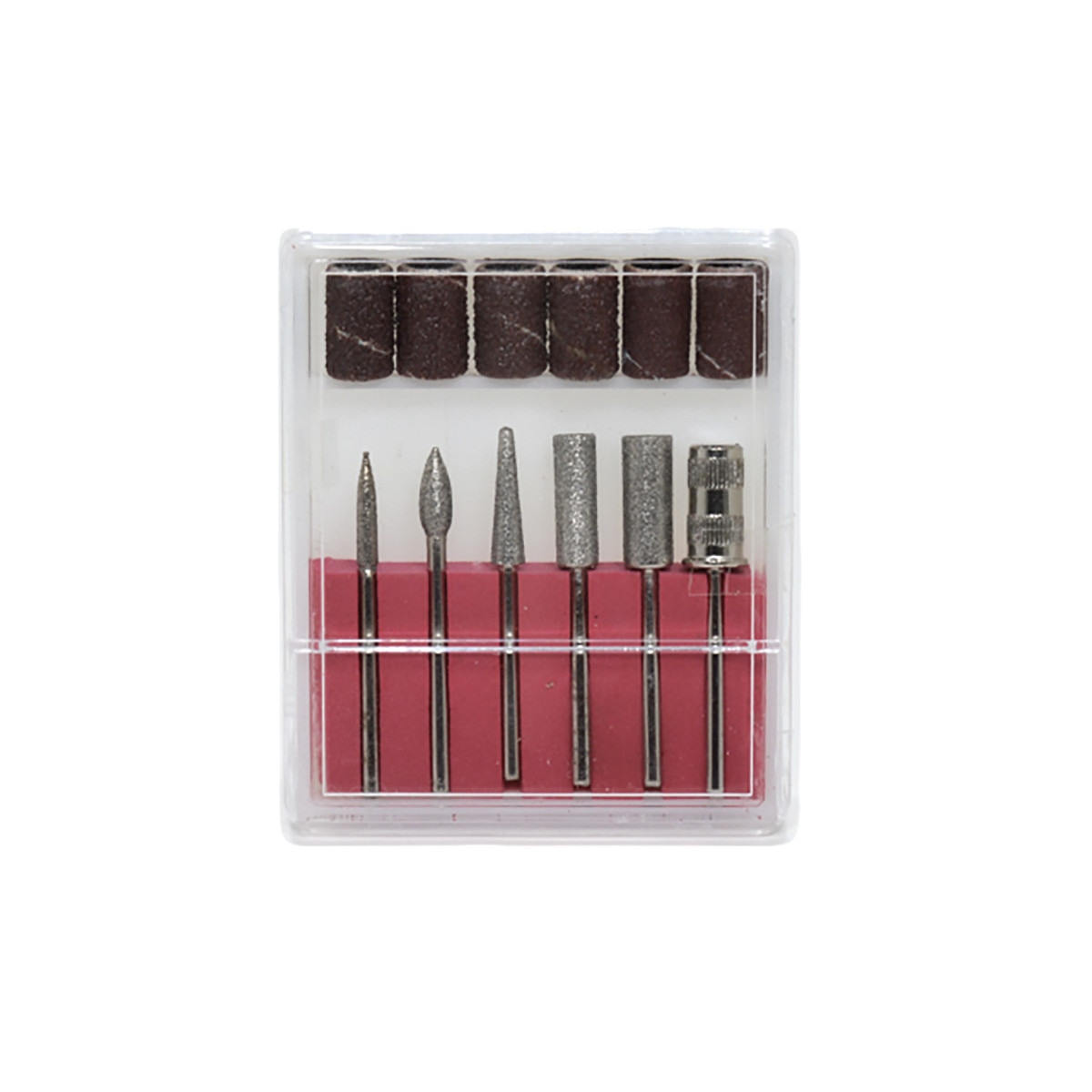 Set accesorii pila electrica, MoonbasaNails, 12 piese, Argintiu/Maro