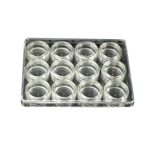 Set Moonbasa Nails 001, Tava, 12 Borcane, Plastic, 3 ml, Transparent