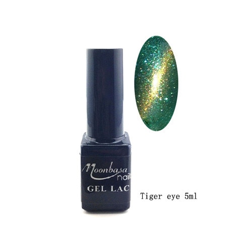Oja semipermanenta 808 Tiger Eye, MoonbasaNails, Verde/ Auriu, 5ml