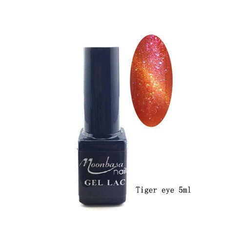 Oja semipermanenta 802 Tiger Eye, MoonbasaNails, Rosu/ Portocaliu, 5ml