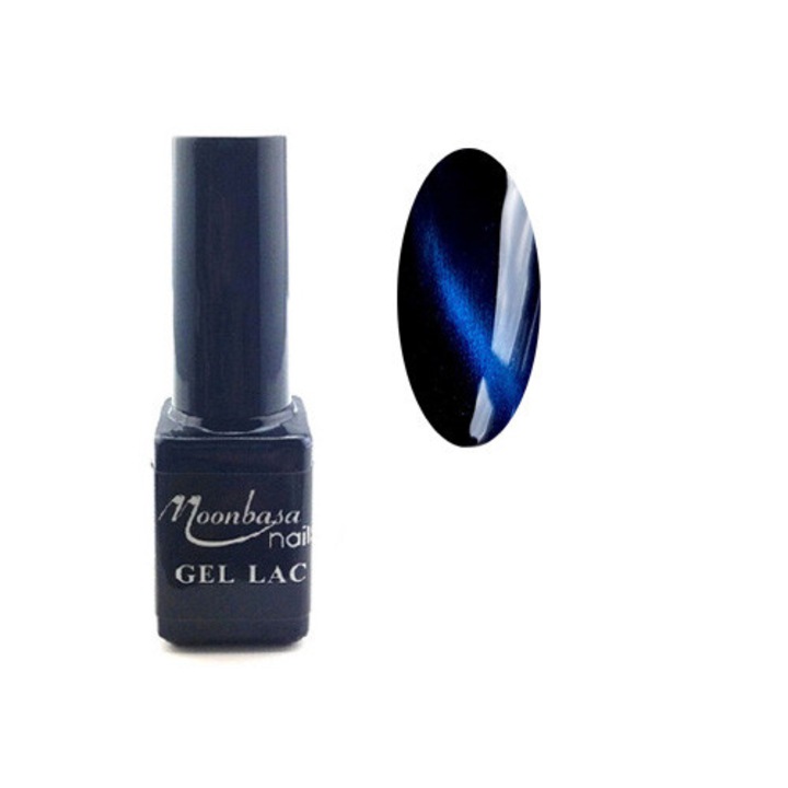 Oja semipermanenta 854 Tiger Eye, MoonbasaNails, Albastru, 5ml