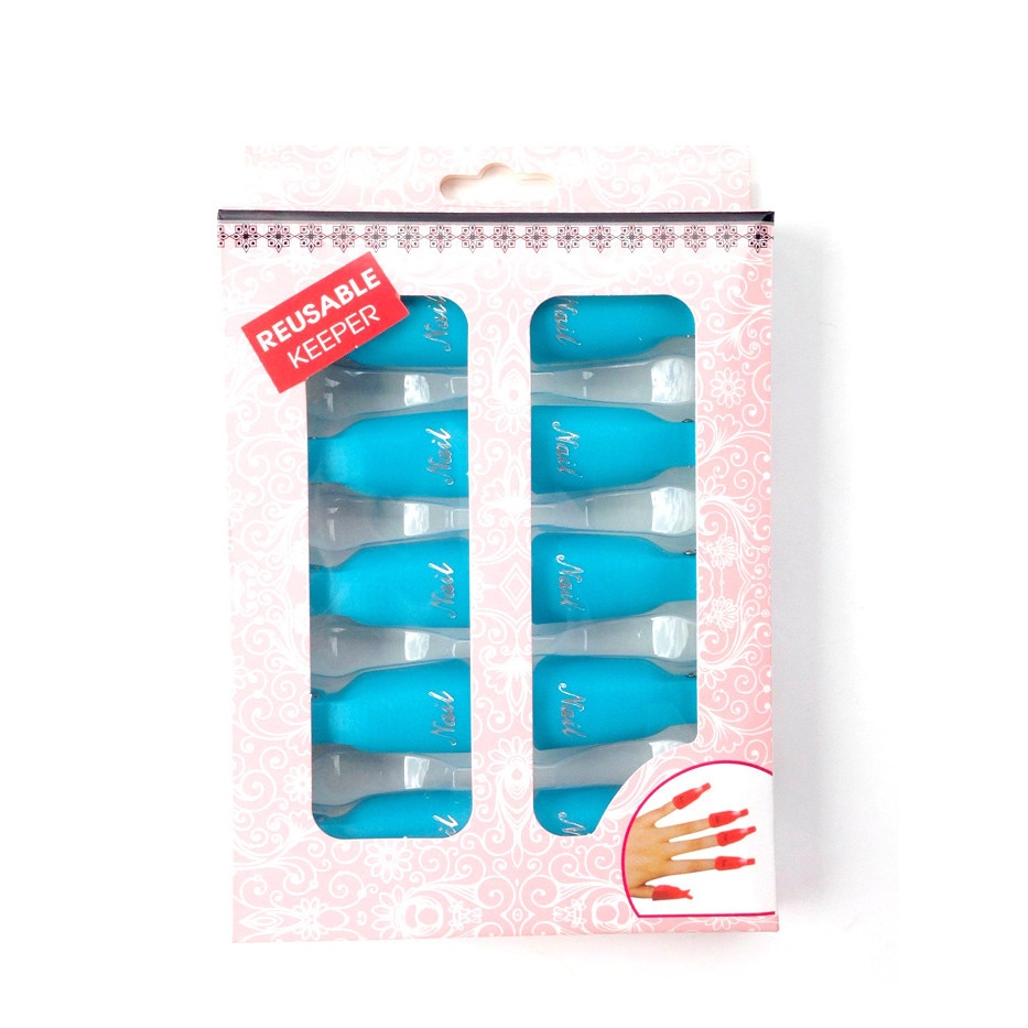 Set 10 clipsuri pentru indepartarea gelului, MoonbasaNails, Albastru