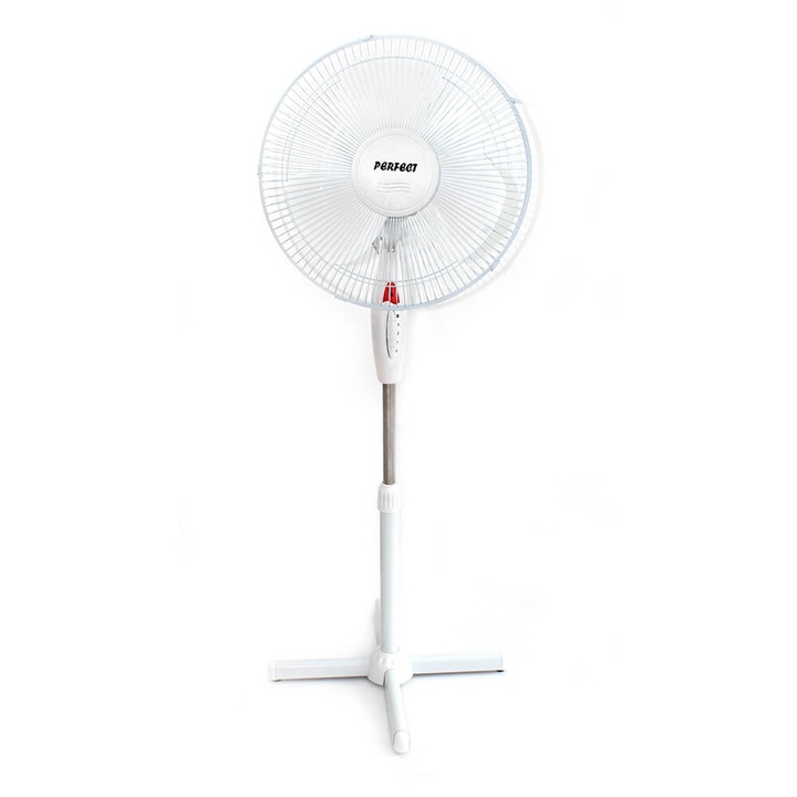 Вентилатор Perfect FM-3211, 16 Инча, Стоящ, Бял