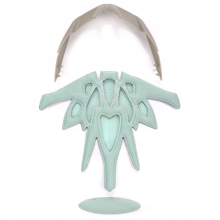 Kerékpáros sisak, Meteor, Marven, Könnyű és biztonságos, Ideális hosszú utakra, 23 szellőzőlyuk, Légáramlási rendszer, Integrált napellenző, MÉRETBE állítás, Puha bélés, Fényvisszaverő elemek, H 58–61 cm, Fehér/Menta