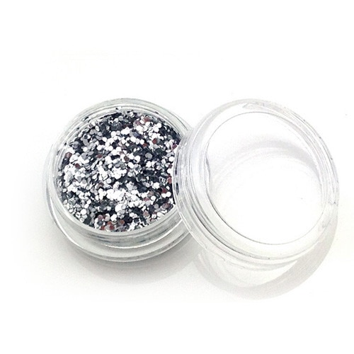 Decoratiune pentru unghii tip paiete Sequin MoonbasaNails, Model 101, Argintiu, 3g